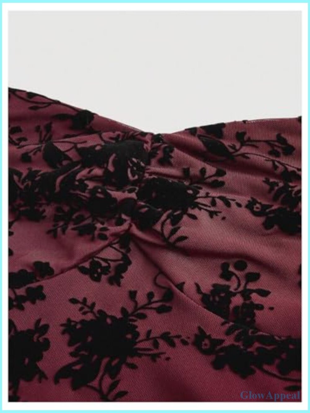 Floral Jacquard Mesh Gothic Dress Long Sleeve A-Line Vintage - Picture 5 of 5